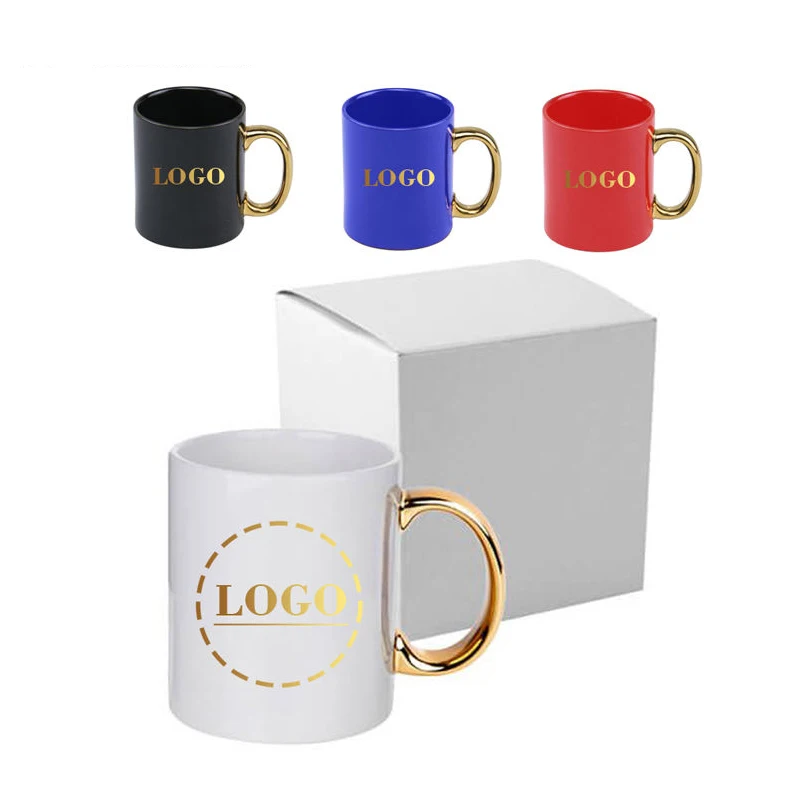 Wholesale manufacturer 11 Oz Porcelain White Customised Custom Logo Printed Christmas Sublimation blank Ceramic Cup Coffee Mugs