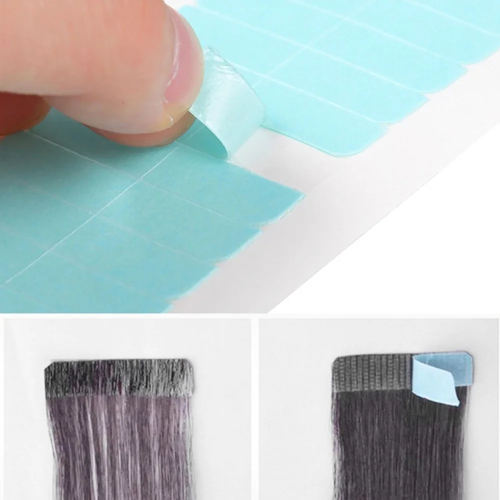 Blue High-Adhesive Hair Extension Tape Waterproof Wig Film Hair Weaving Beauty Hairdressing Double-Sided Acrylic Masking Tape