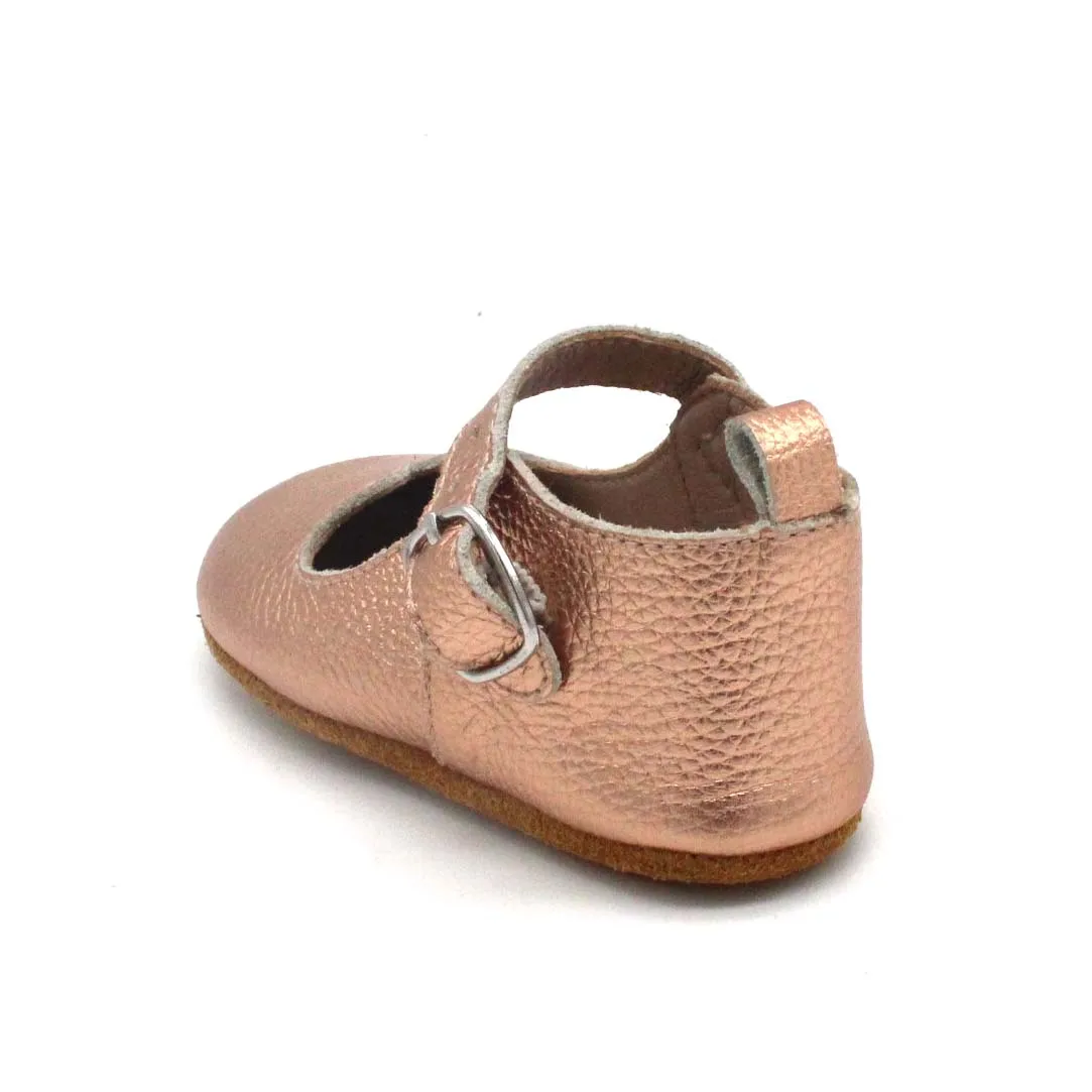 Fashion classic summer golden leather soft sole girls mary jane shoes