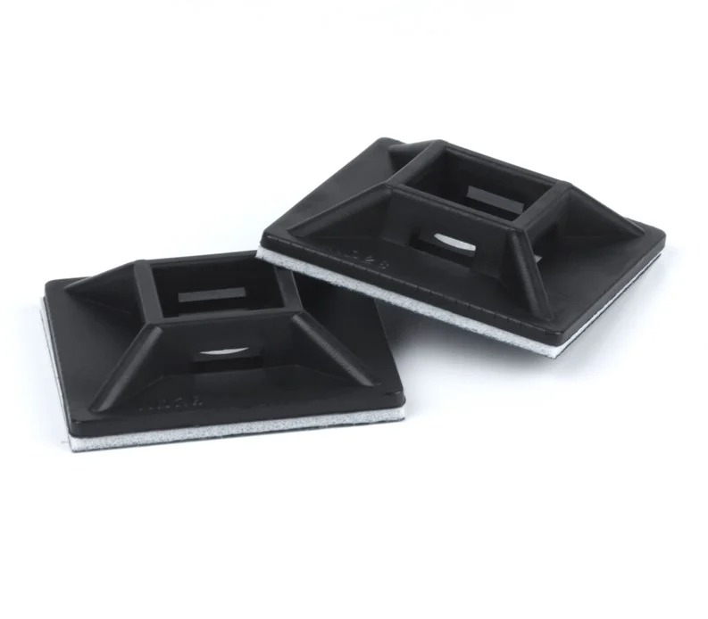 Plastic self adhesive Mounting Bases For Cable Tie Mount Holder assembled