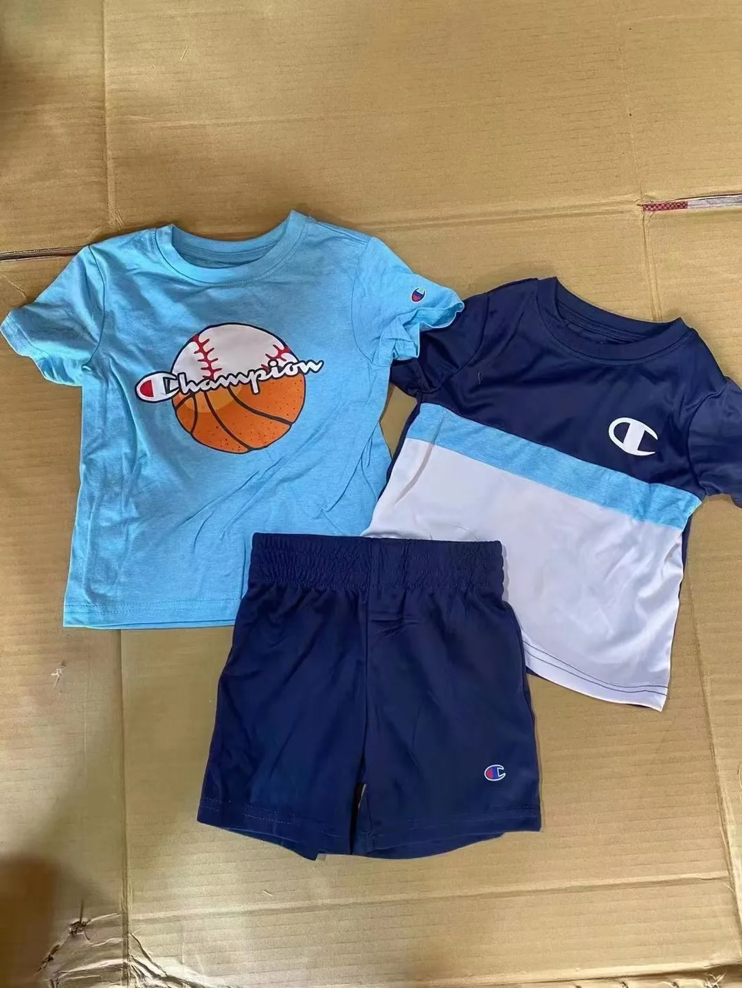 Brand new kids clothes wholesale Apparel stock boys summer clothes shorts Sets