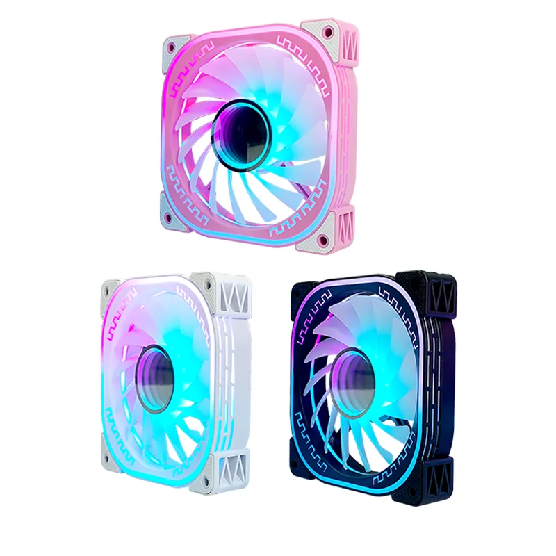 good quality 120mm 12v 3pin+4pin /6pin RGB fan Cooler Computer Case Cooling Fans for PC