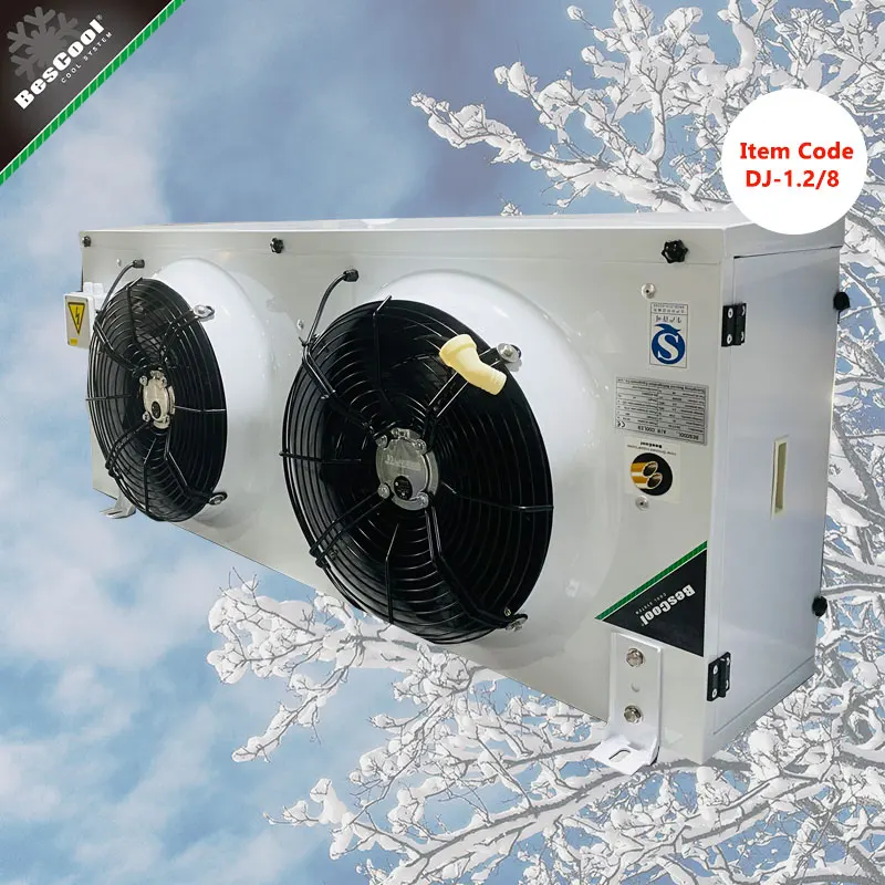 Bescool DJ-1.2/8 1.5HP refrigerate air cooler industrial evaporative unit cooler for cold storage cooling equipment