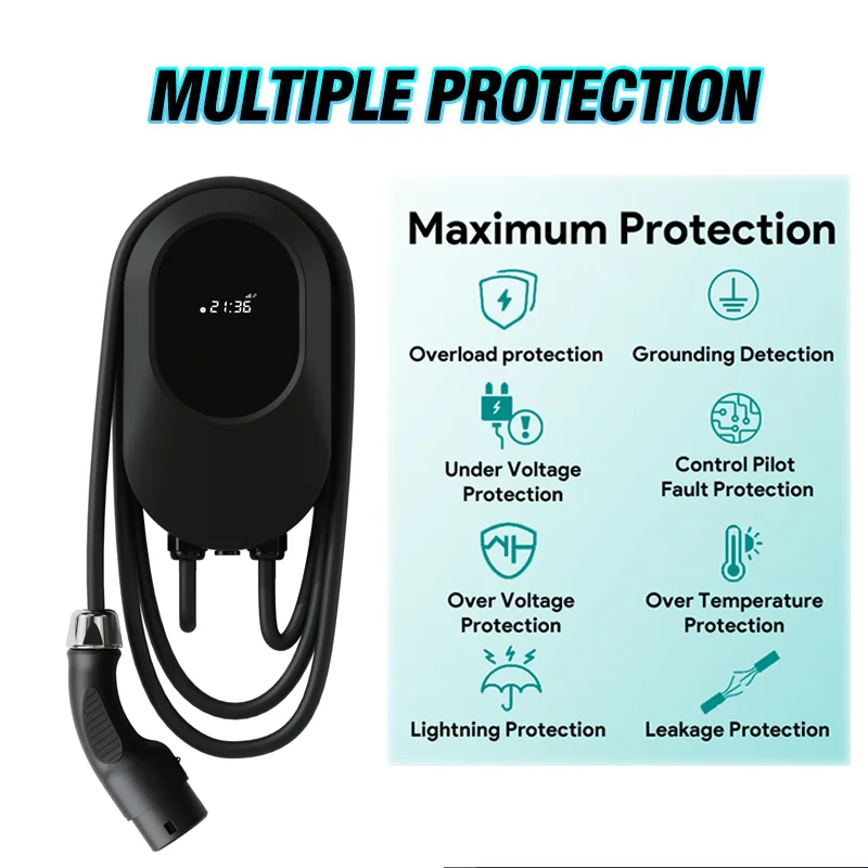 Smart ev wallbox Support OCPP1.6 2.0.1, APP control