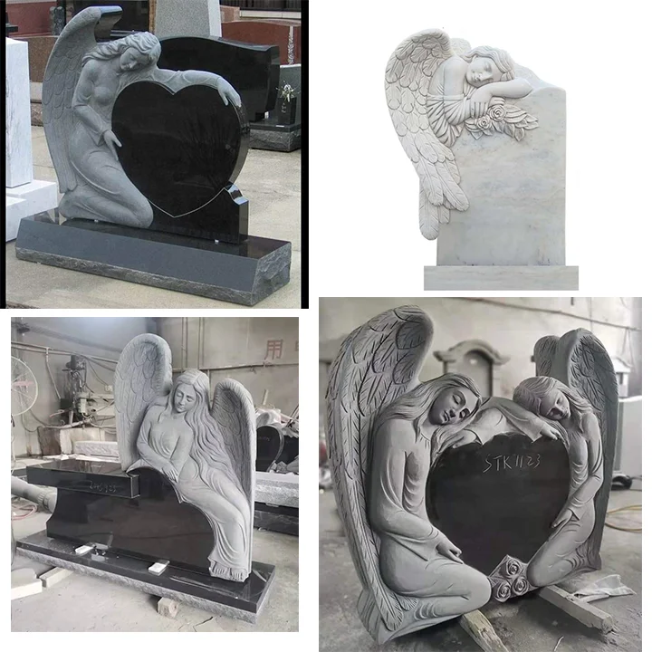 Tombstone Granite Black Marble Tombstone Engraving Monument Sacrificial Ancestral Temple Stone Carving Custom-made