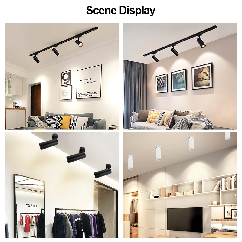 Slim Magnetictrack Rail Lighting System Surface Mounted Linear Spotlight Grille Fold Cob Ultrathin Led Magnetic Track Light