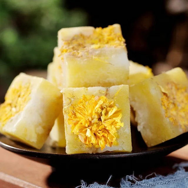 Wholesale Factory Price Health Drinks Honey Rock Sugar Cane Cubes Vitamin C Lemon Rose Roselle Flower Fruit Tea Cube