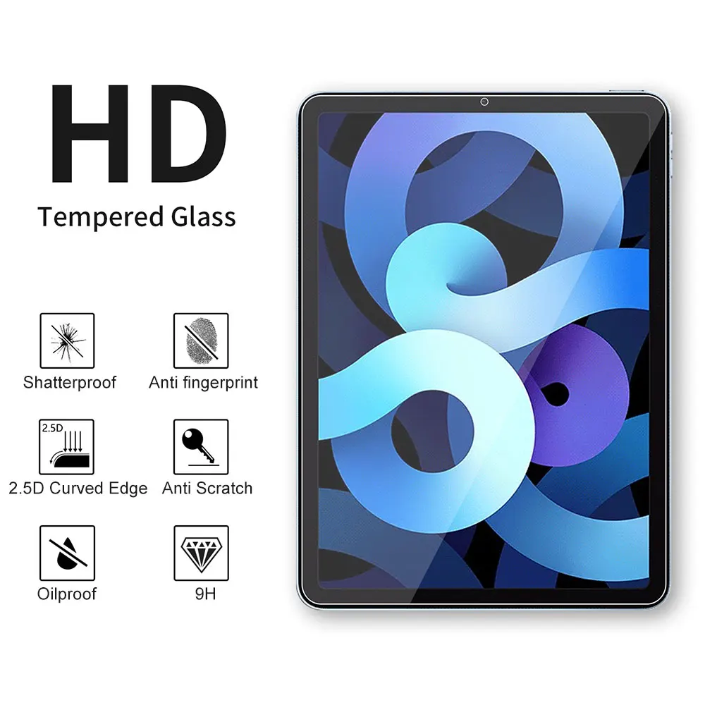 Scasycn Large Warehouse Easy Install 9H Tempered Glass for iPad Air 4 Screen Protector Protective Film