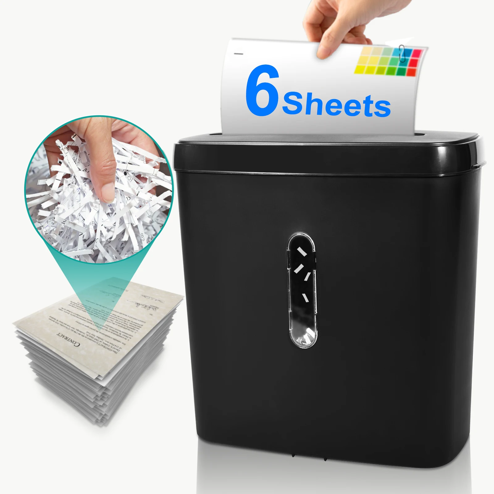 11l Small Cross Cut Colorful Paper Shredder With Easy Lift-off Head For Personal Office Use