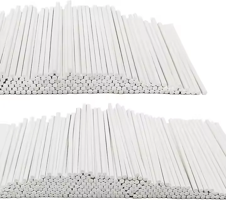 Белые 3 5 Бумажные палочки для леденцов на палочке торта 100 штук Упаковка конфет закуски