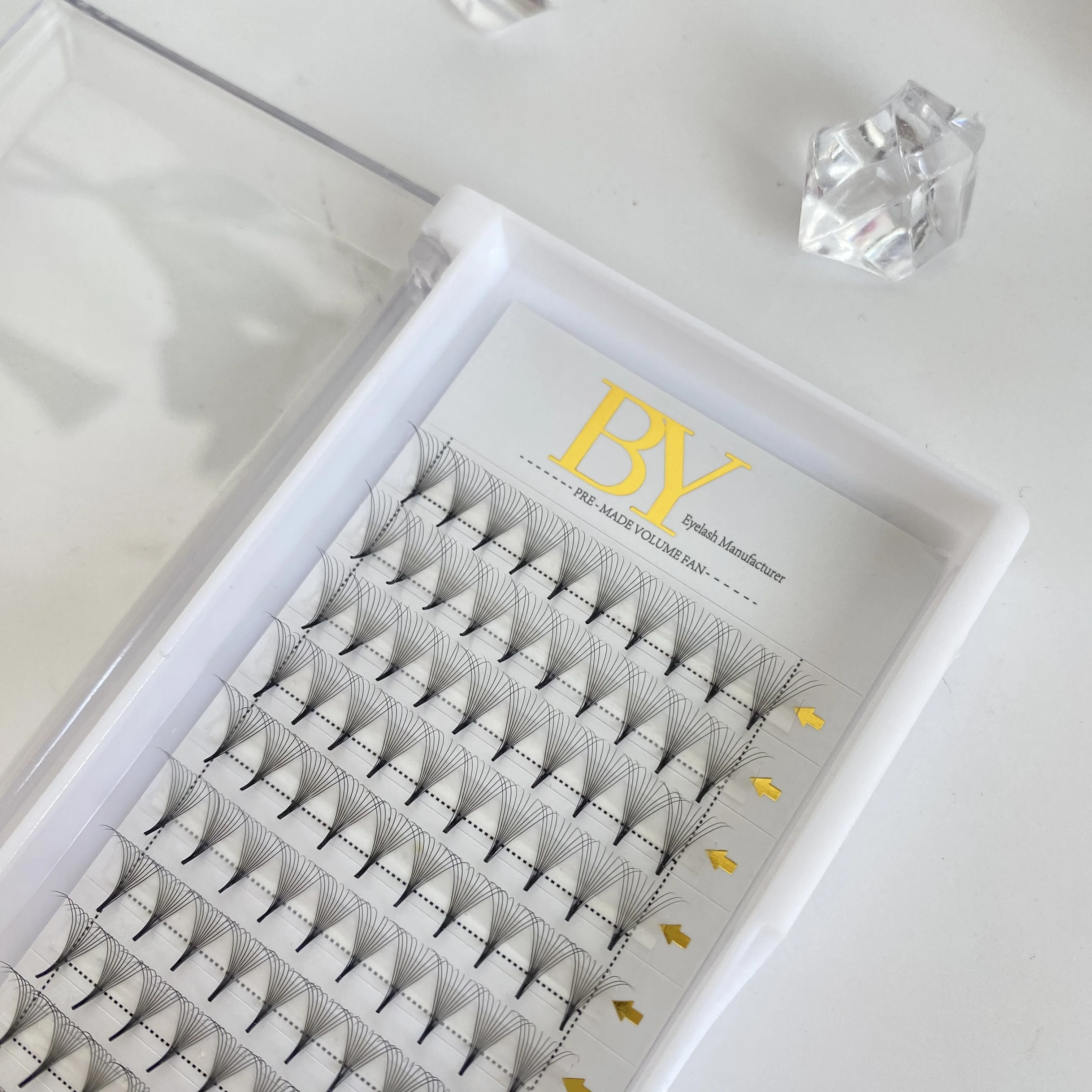 pre made fans eyelashes extensions lash trays wholesale 0.03 0.05 0.07 0.10 cc 8mm-18mm lash extensions pre-made