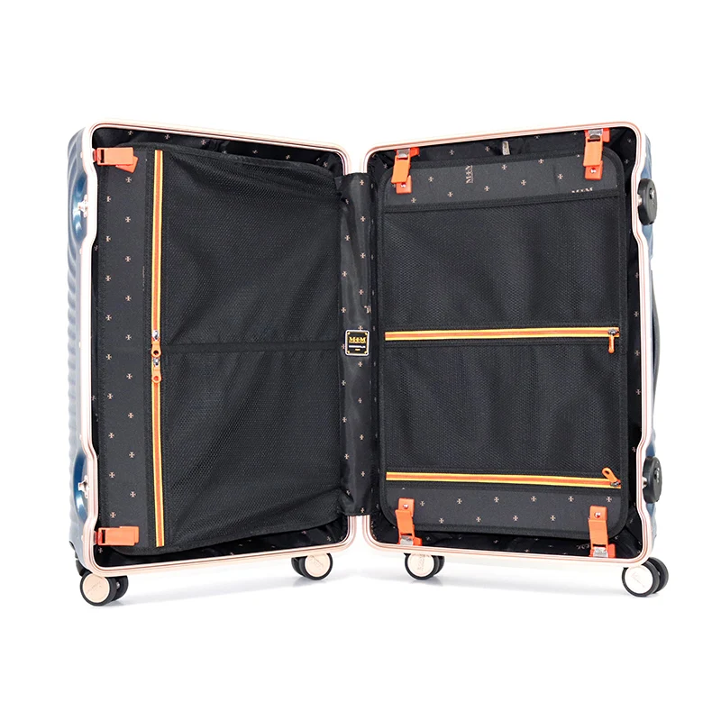 Hot selling Germany Bayer PC Aluminum mini frame trolley case suitcase with TSA combination lock luggage set