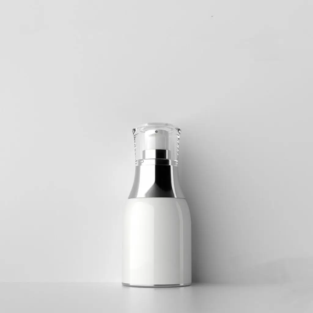 New design 50ml airless pump bottle plastic acrylic lotion pump bottle white luxury cosmetic container bottles