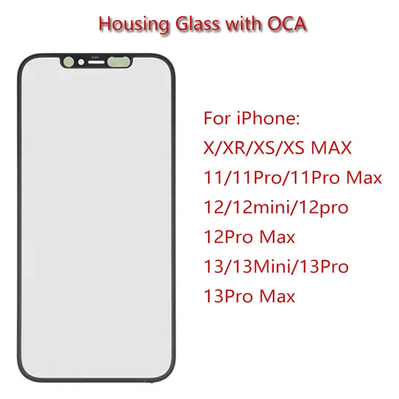 Housing OCA Glass Replacement for iPhone 14 Plus PRO Max Housing Glass with Oca Replacement Repair Parts