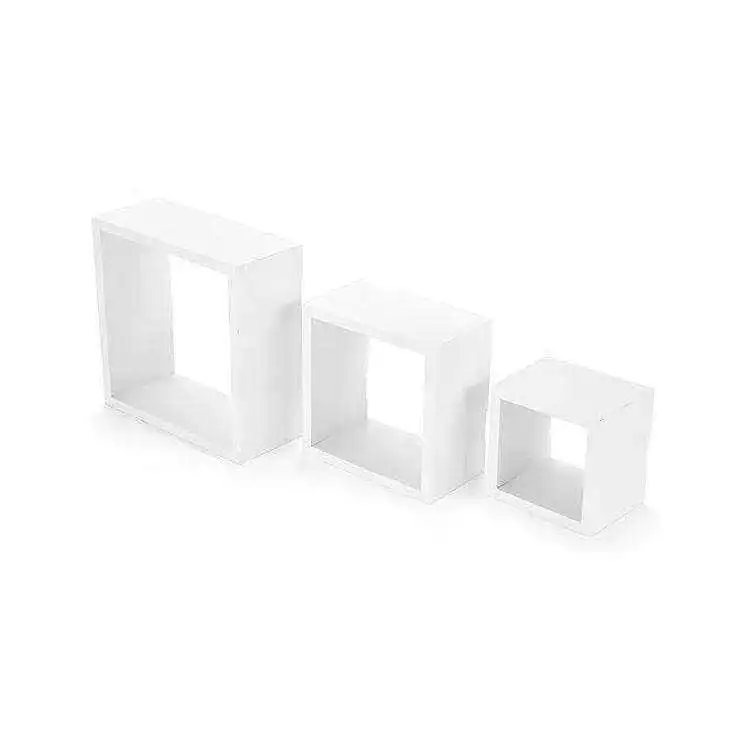 Square Cube Organizer Shelf Floating Cube Wall Mounted Wooden Shelf Wall Mounted Floating Shelves