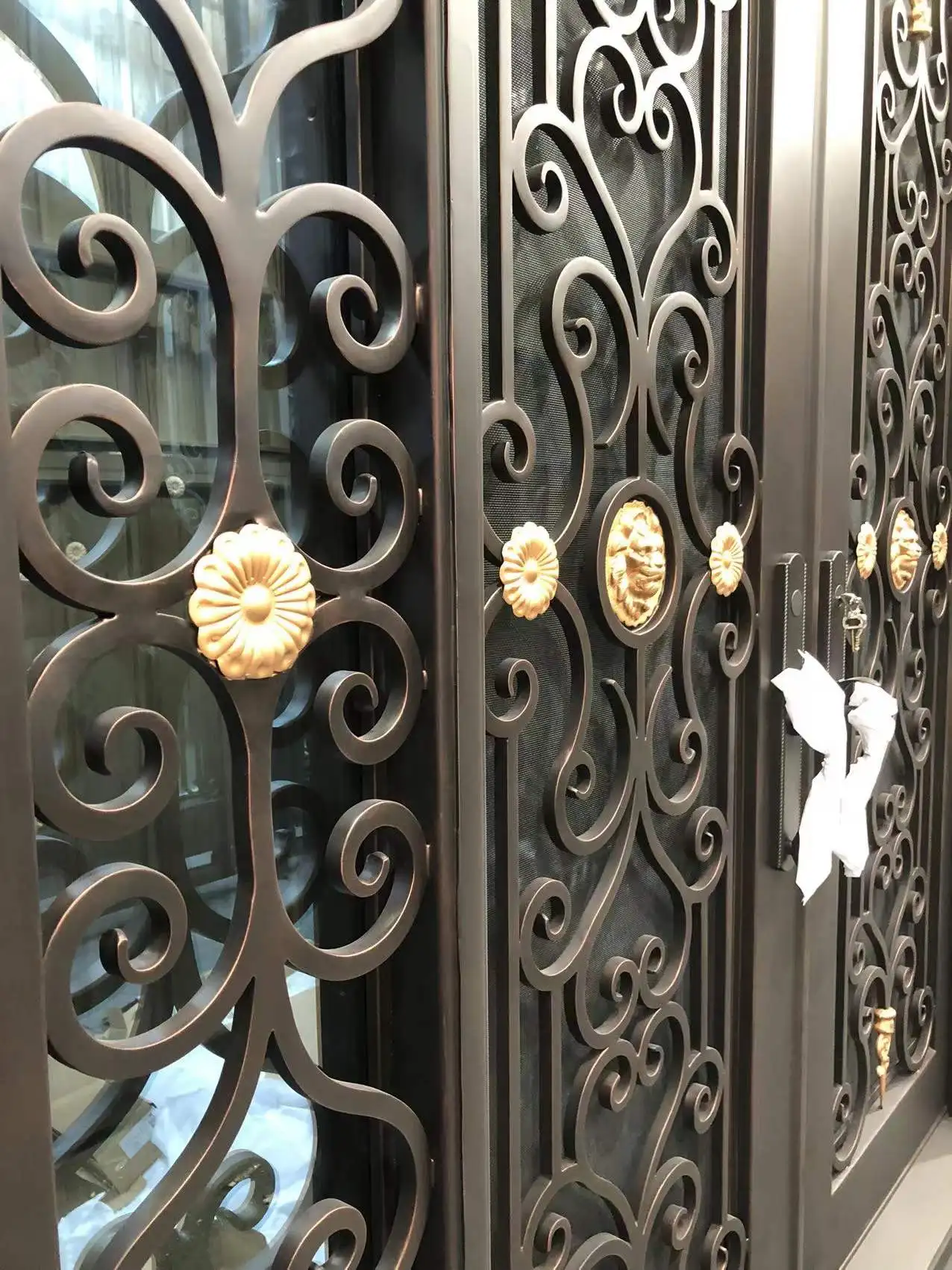 Factory Wholesale Iron Door  Wrought Iron French Doors Wrought Iron Door