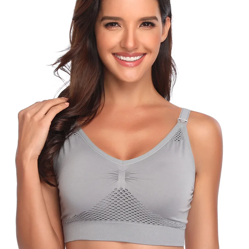 High Quality Plus Size Pregnant Front Open Easy Feeding Seamless Padded Nursing Bra