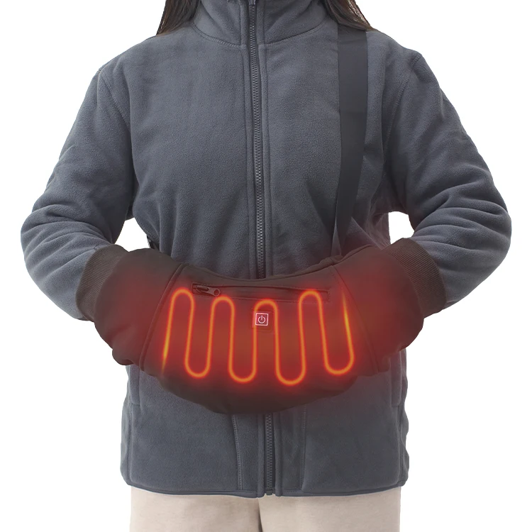 Outdoor Cold Weather Hunting Skiing Camping Activities Electric Waterproof Heating Hand Warmer Pouch Handle Muff With Straps