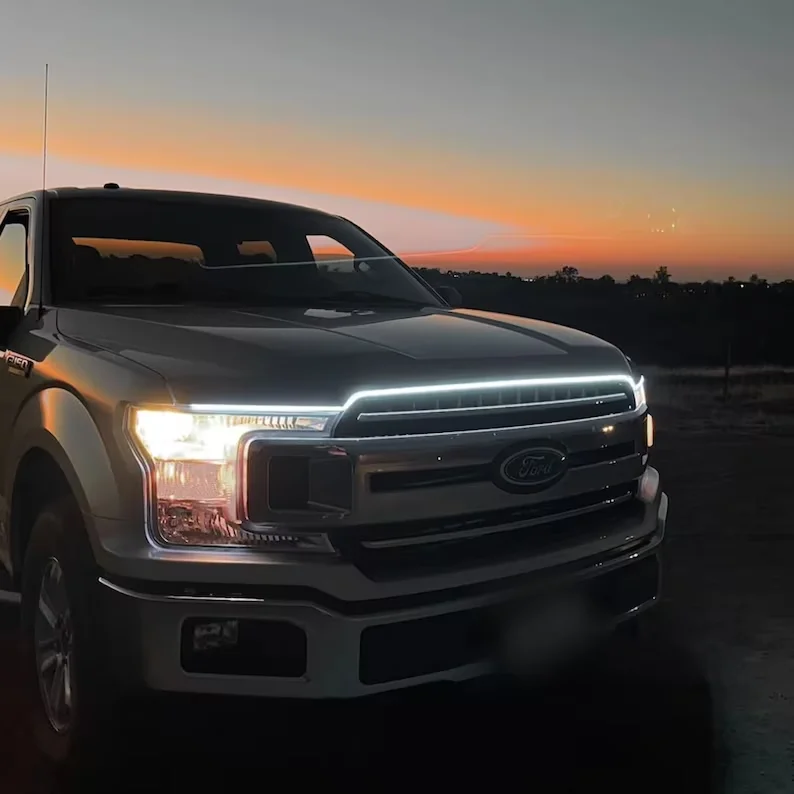 New Universal 1.5/1.8M Start-scan led Car Hood Light Flexible Daytime Running Lights Strip Deacorative Lamp