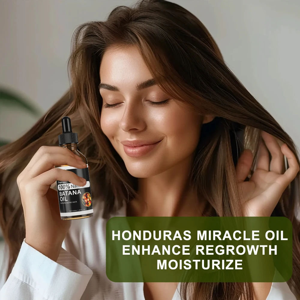 Batana Oil For Hair Growth Private Label Honduras Organic Essential Oil In Bulk Stimulate Scalp Hair Follicles DHT Blocker Serum