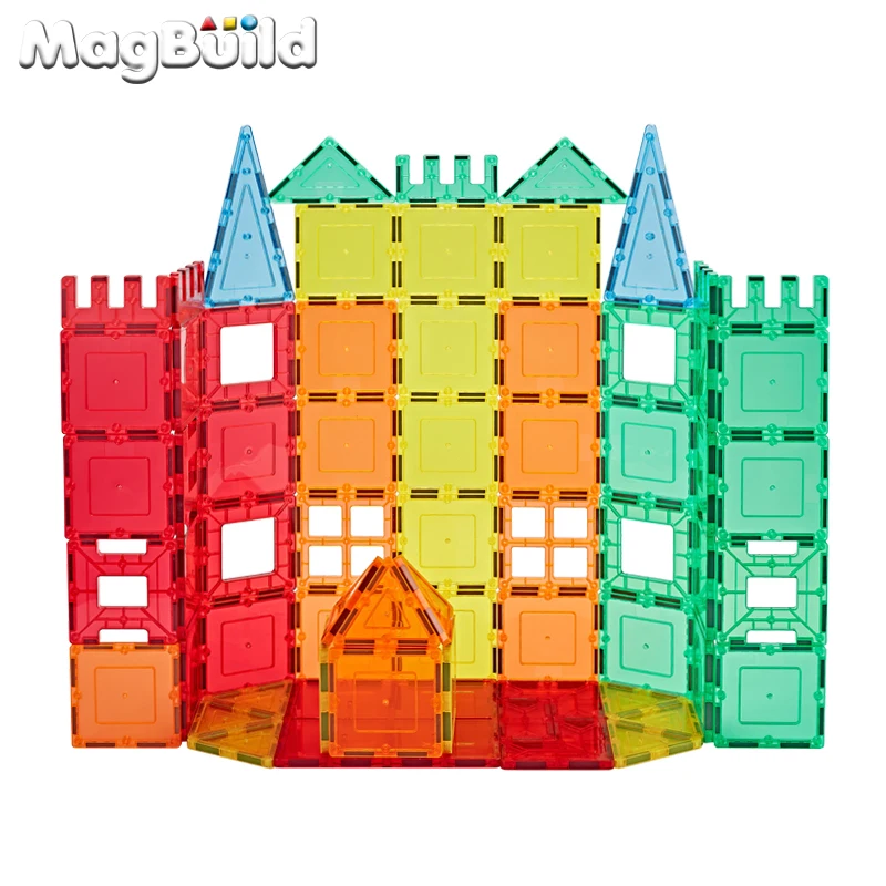 
100 pcs Gangbo STEM baby magnetic toy building oem magna tiles toys 
