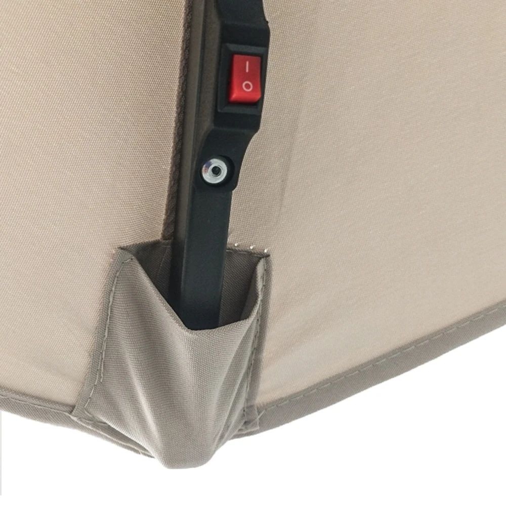 Заводская цена, высококачественный роскошный алюминиевый садовый зонтик на солнечной батарее, уличный зонтик