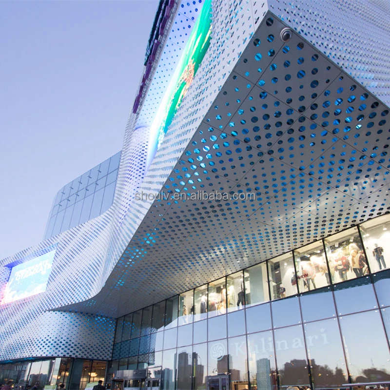 Creative building external customized aluminum 3d wall cladding