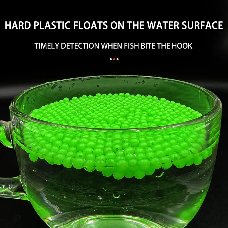 1000pcs Glow Fishing Beads hard Plastic /Soft Rubber Colorful Fish Beads Luminous Round Fishing Lures Accessories beads fish