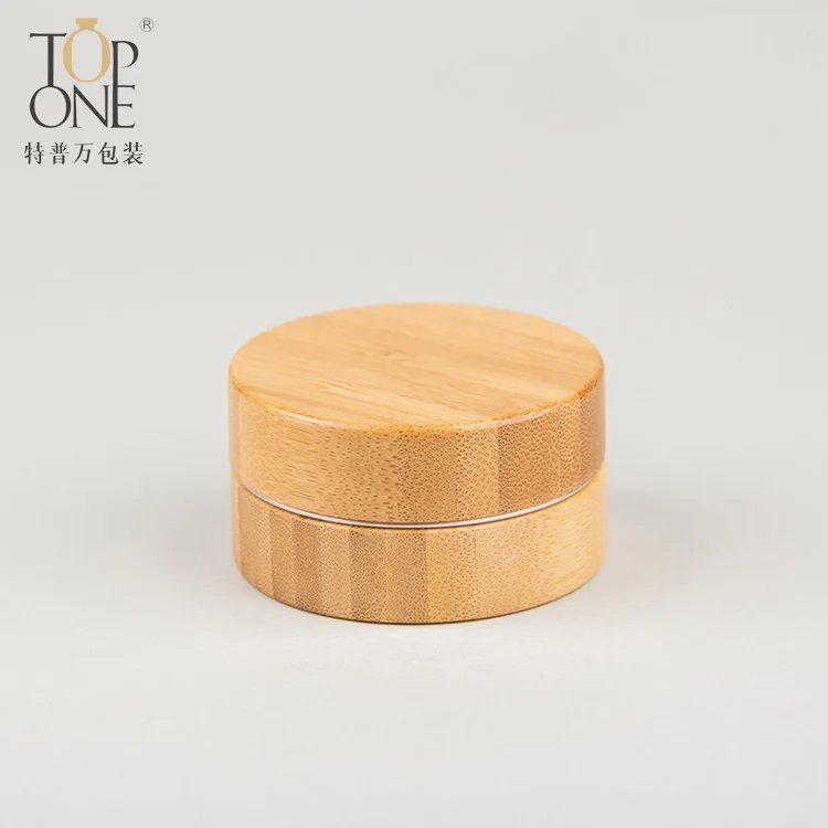 
Luxury cosmetic packaging massage cream aloe vera gel face cream refillable 5 40 g cream lotion cosmetic jar bamboo 