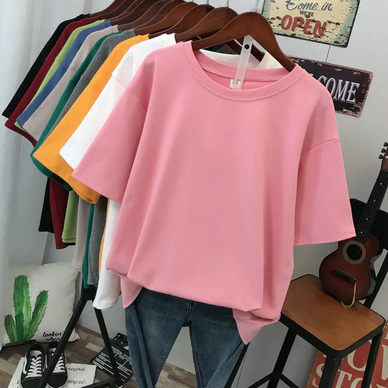 Hot Selling Summer Women Quality Crew Neck Short Sleeve Blank Sport T-shirts