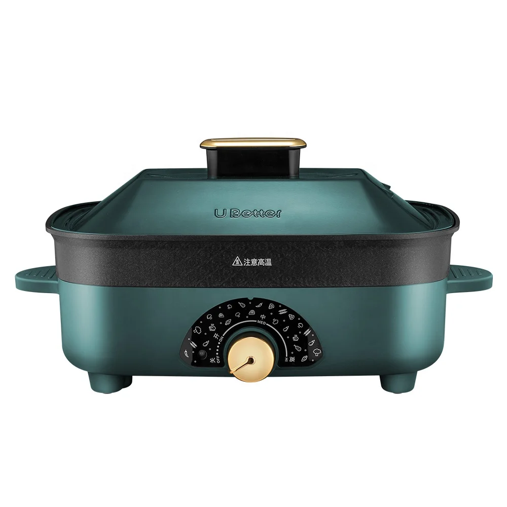 Home Portable Cooking Nonstick Multifunction Electric Cooker Skillet