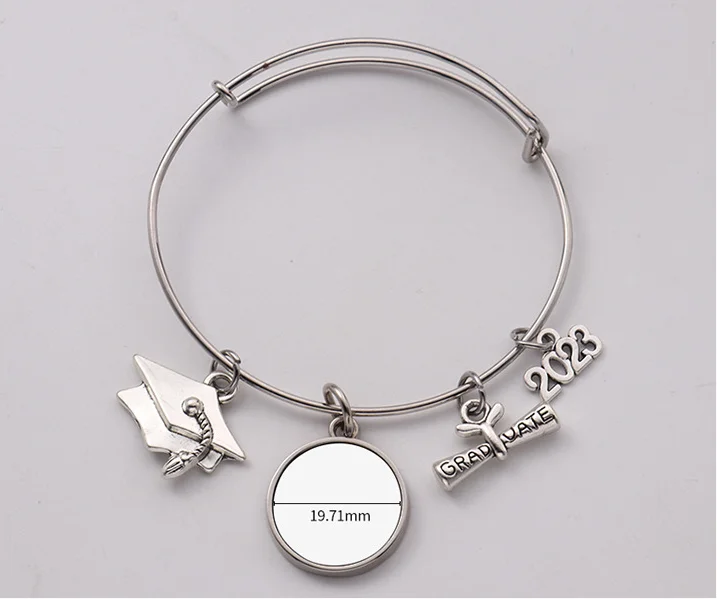 Wholesale factory 2023 sublimation blank graduation bracelet zinic alloy Blank sublimation graduation bracelets