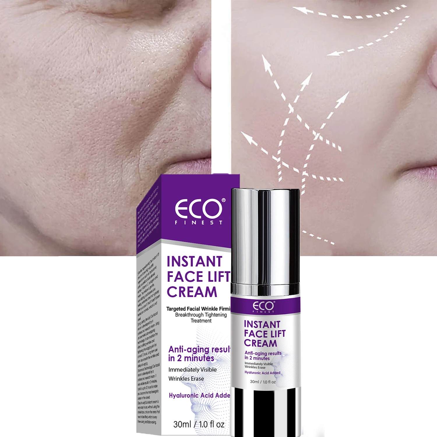 Антивозрастная подтягивающая Сыворотка для мгновенного подтяжки лица крем разглаживания тонких морщин и укрепления дряблых 281359 кожи