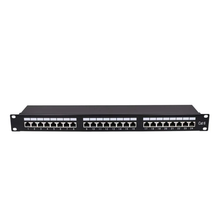 1U 19inch 24 Port Cat6 FTP Metal Shielded Patch