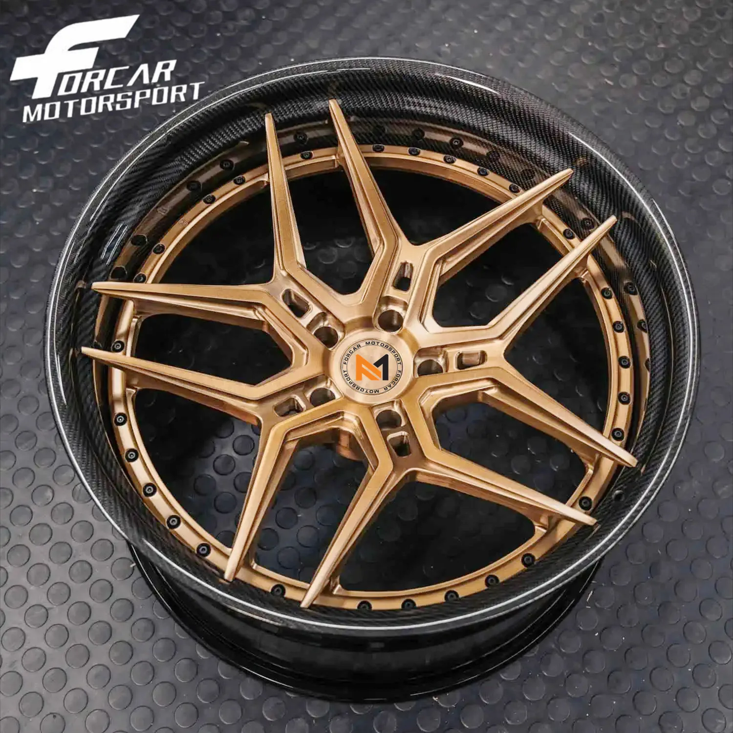 Carbon Fiber lip two-piece custom forged 18-24 inch passenger racing sport car T6061 alloy rim wheels