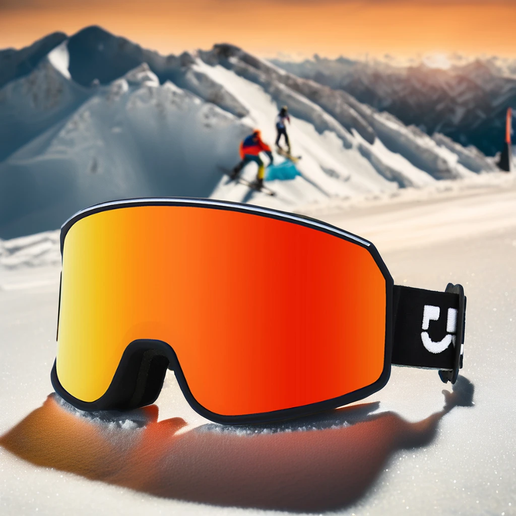 HX022 custom ski goggles printing logo design anti fog ski goggles uv400 protection snowboard glasses for snow