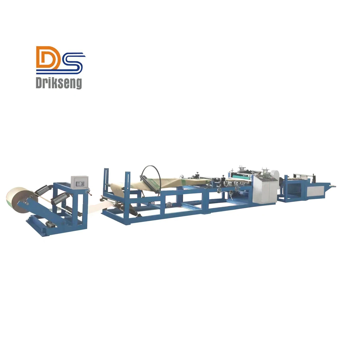 2023 Drikseng Popular Professional Paper and Plastic Bags Edge Drawing Machine Bags Edge Pulling Machine Bag Making Machine