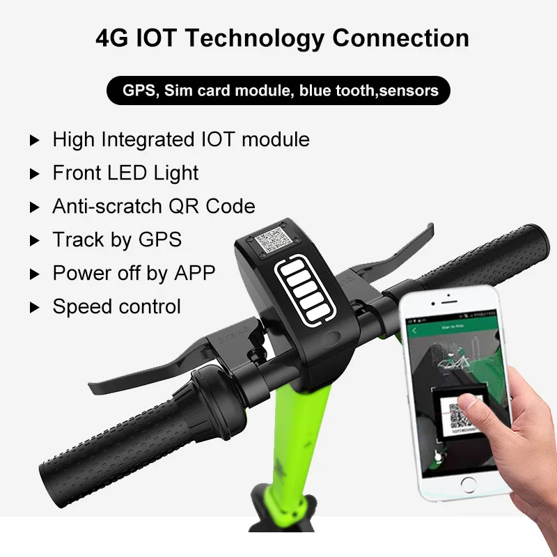 Factory IOT Shared Rental Electric Scooter Newest Design Private Model 10 Inch 2 Wheels Max LED Unisex Motor Share Scooters