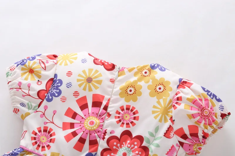 2020 Wholesale Child Baby Dress Model Children Clothes Pink Flower Girl Casual Dress