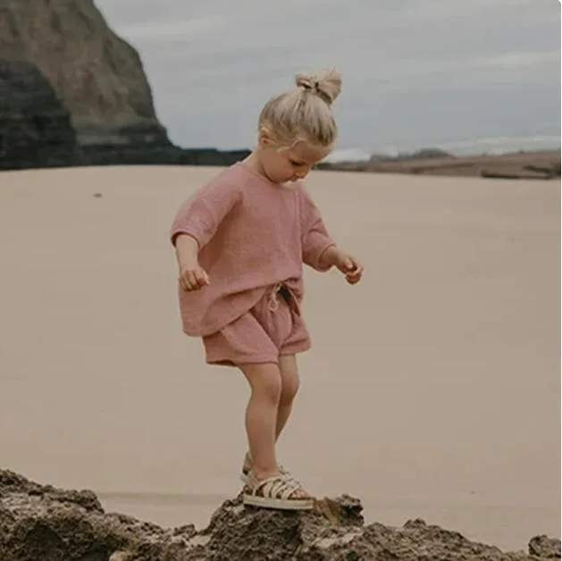 Wholesale Kids Clothes Custom Summer Casual Cotton Toddler Boys Set Clothes Tshirt And Shorts Joggers 2 Piece Sets For Kids