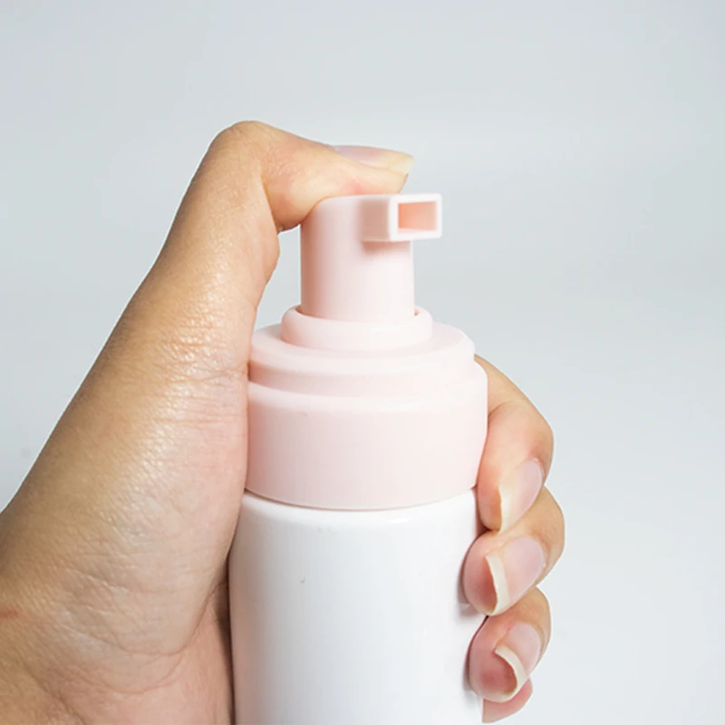 Wholesale Pet Foam Cleanser Bottle 200ml Foam Soap Dispenser Bottle Pump With Pink Cap