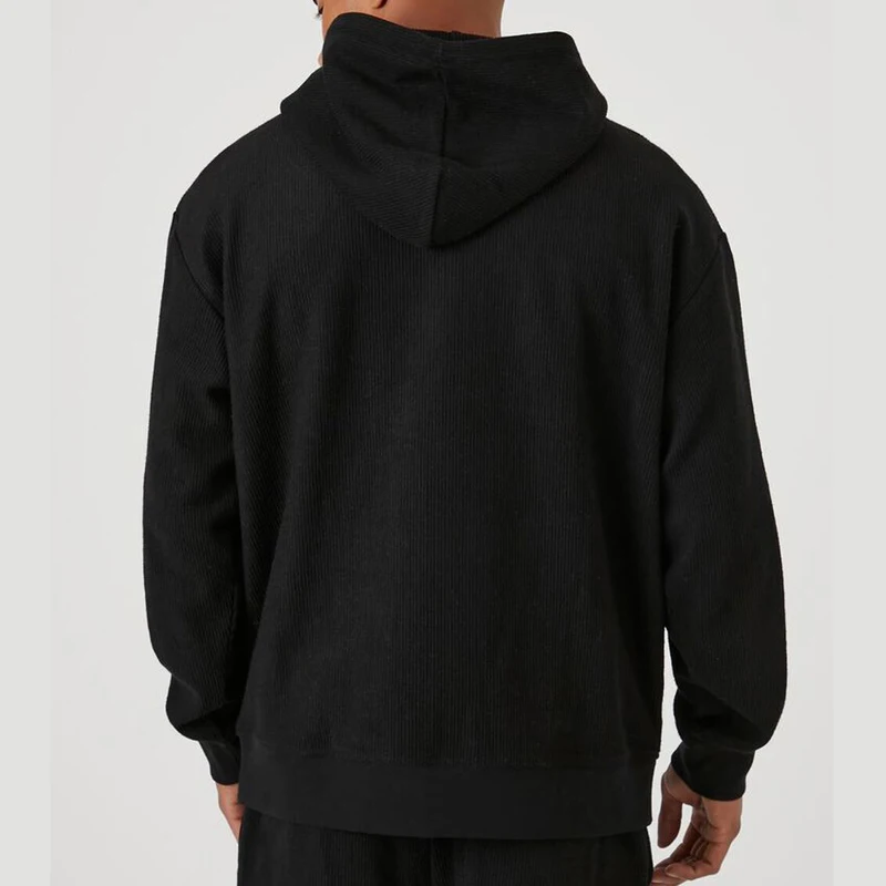 Plain Yellow Black Hoodie Wholesale Custom Embroidery Logo Men Oversized Hoodie