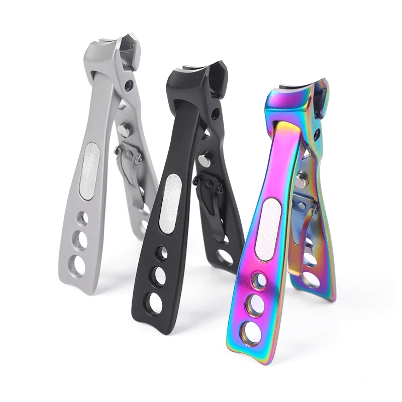 Wholesale new creative diagonal stainless steel nail clippers Professional zinc alloy manicure tools wide jaw nail cutter