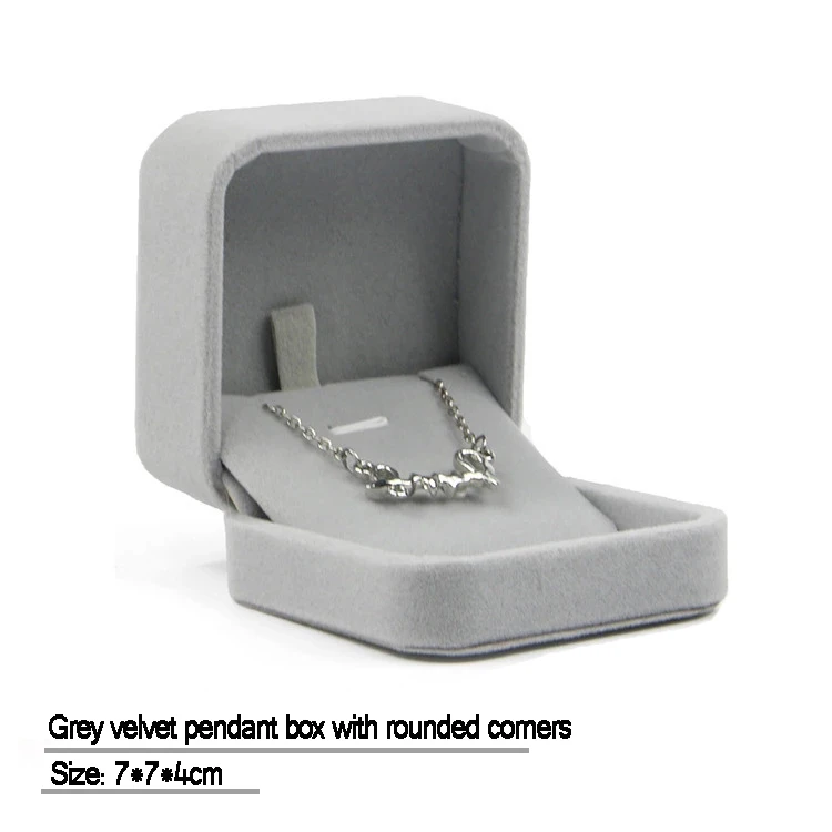 
Custom logo ring pendant bracelet velvet jewelry box wholesale jewelry organizer gift boxes for jewellery 