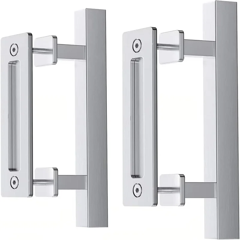 Modern Vintage  Rustic Grab Handles Stainless steel 304 Door  Window 12 Inch Square Sliding Barn Door Handle