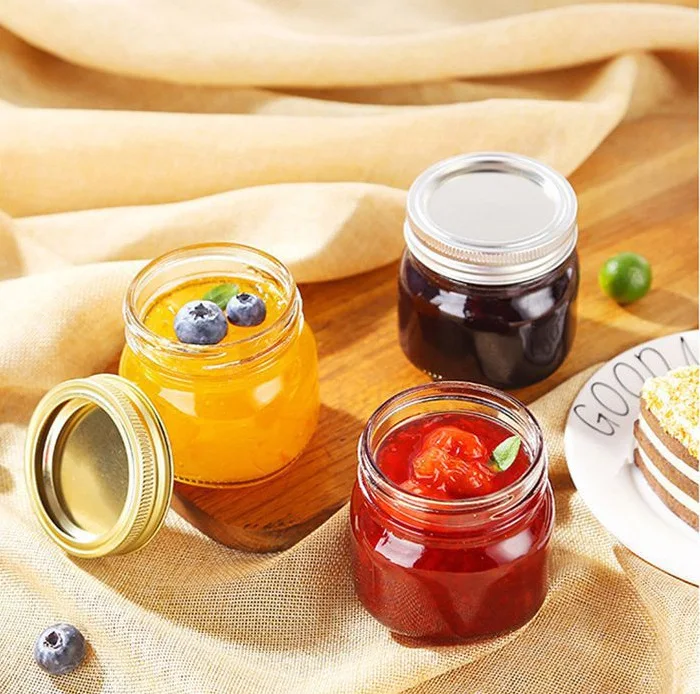 Hot selling kitchen storage jars 150ml 250ml 380ml 500ml 750ml 1000ml  glass jars for honey jam