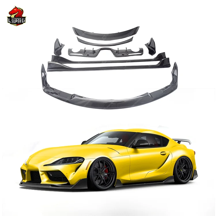 Factory Price !For TOYOTA Supra A90 modified AIM Style Body kit Front lip Rear diffuser carbon fiber Material