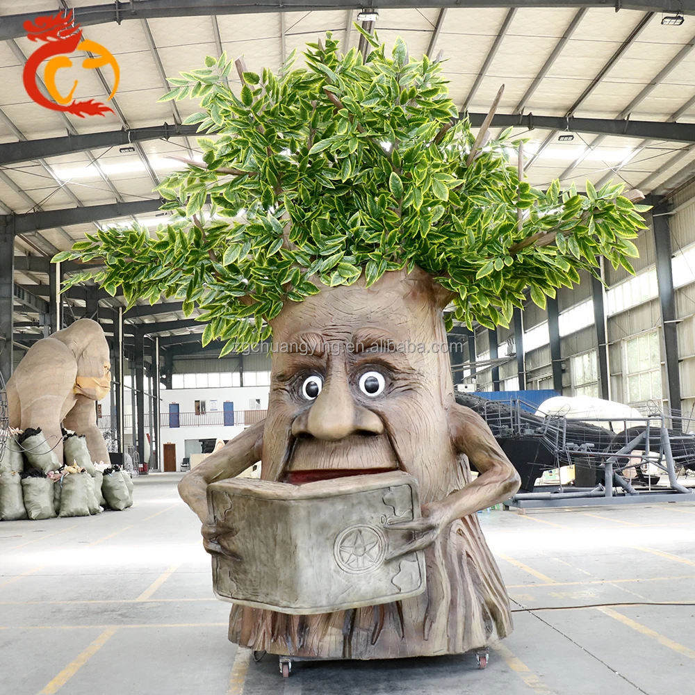 Hot sales 2.5 meters interactive animatronic christmas the talking speaking tree with movements