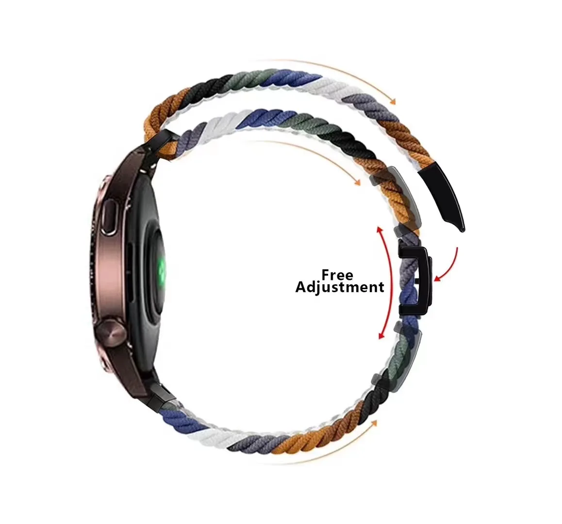 Leyi new design Nylon loop magsafe Watch band universal 20 22mm wrist Bracelet For samsung huawei GT3 series watch strap