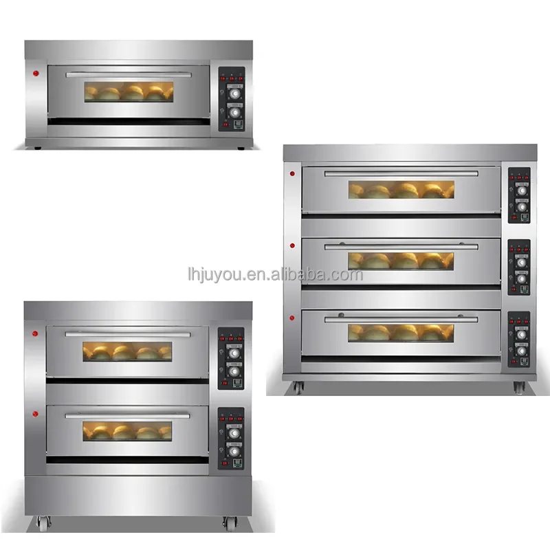 Electric Commercial Bakery Equipment 2 Deck Pizzas Bread Oven Gas Bakery Oven Machines